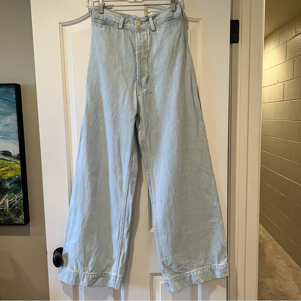 Jesse Kamm Light Wash Wide Leg Jeans